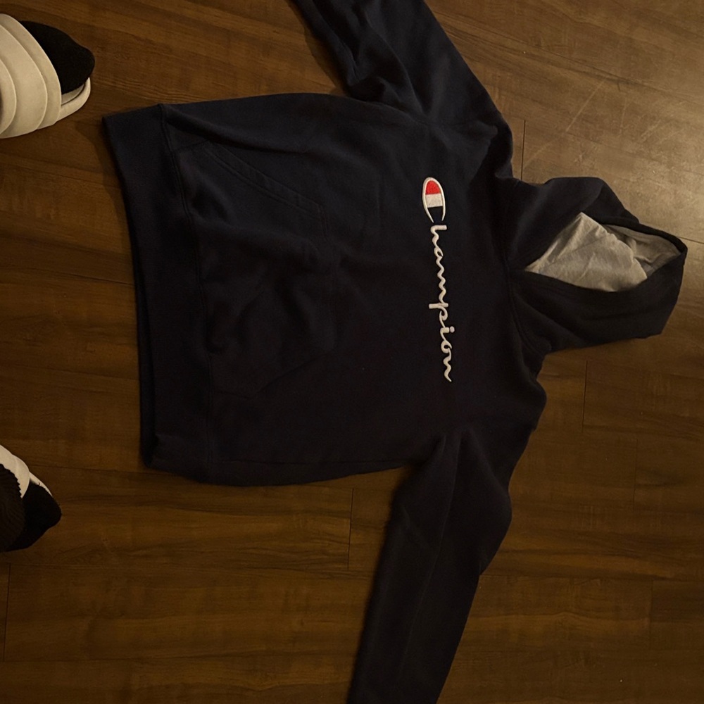 Champion Dark Blue Hoodie with Logo